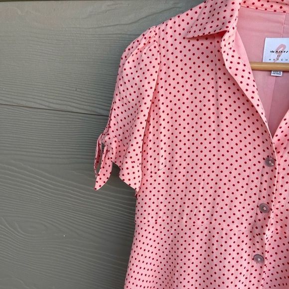 The Nines by Hatch pink polka dot dress - Picture 3 of 11